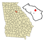 Oconee County Georgia Incorporated and Unincorporated areas Watkinsville Highlighted